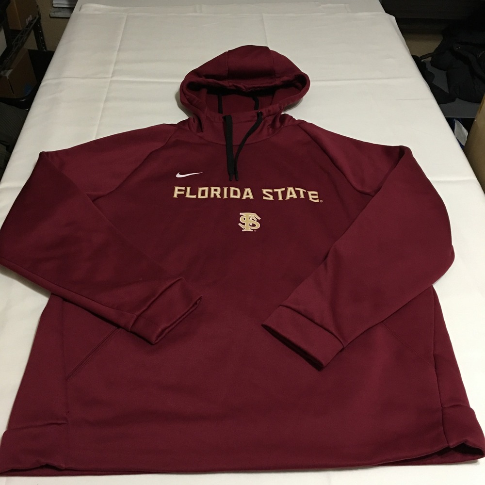 Nike Florida State Seminoles Hoodie Mens XL Maroon Dri-Fit Pullover